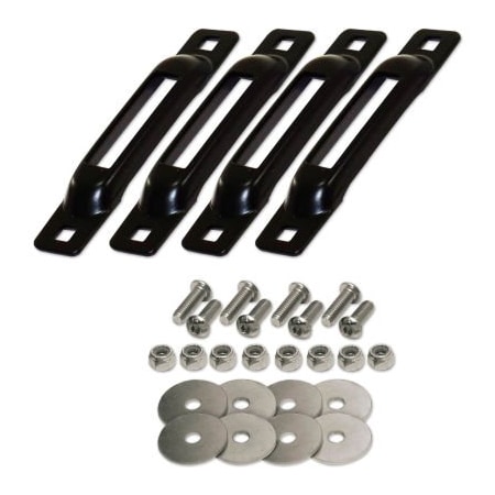 Snap-Loc Snap-Loc E-Track Single Strap Anchor W/ Allen Screws, Black, 4/Pack SLSB4FA